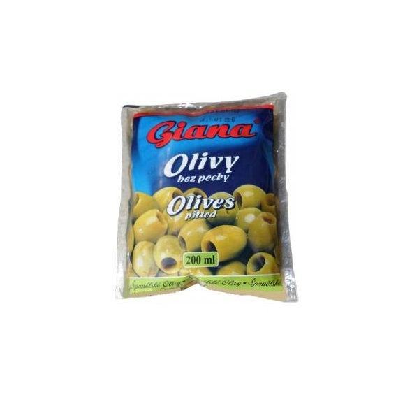 Olívabogyó magozott 200 ml Giana (36db  egy karton)
