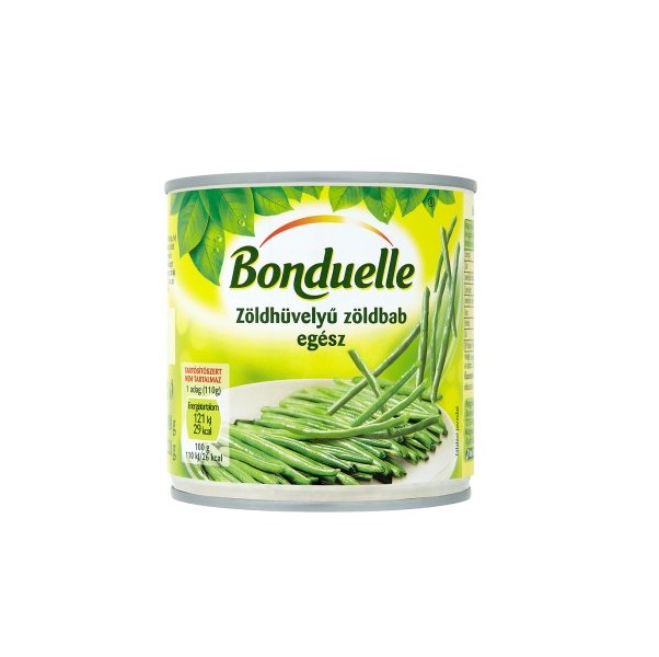 Zöldhüvelyű egész zöldbab 400g Bonduelle  (12db egy karton)